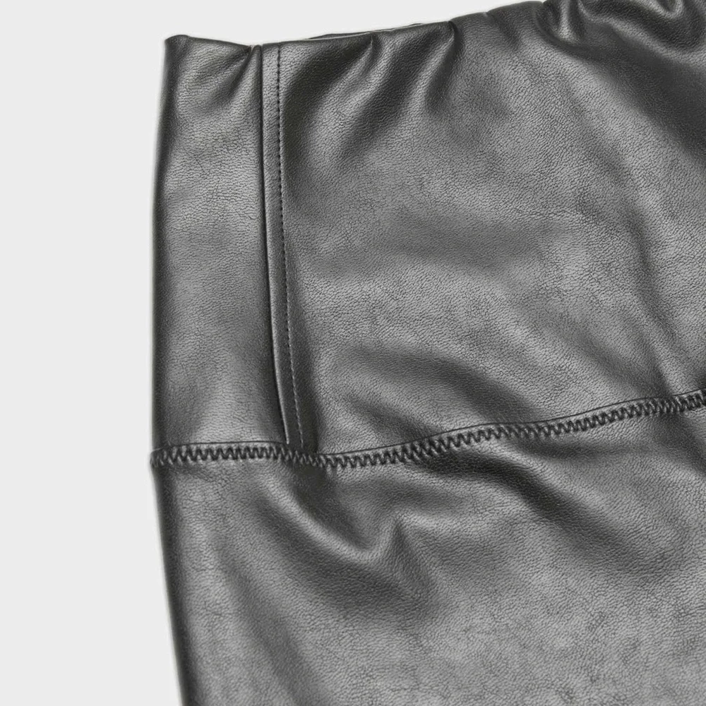 Aritzia Wilfred Daria Women's Black Faux Leather Pants XS - Picture 8 of 10